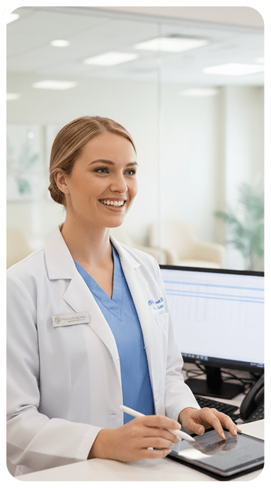 Medical center receptionist